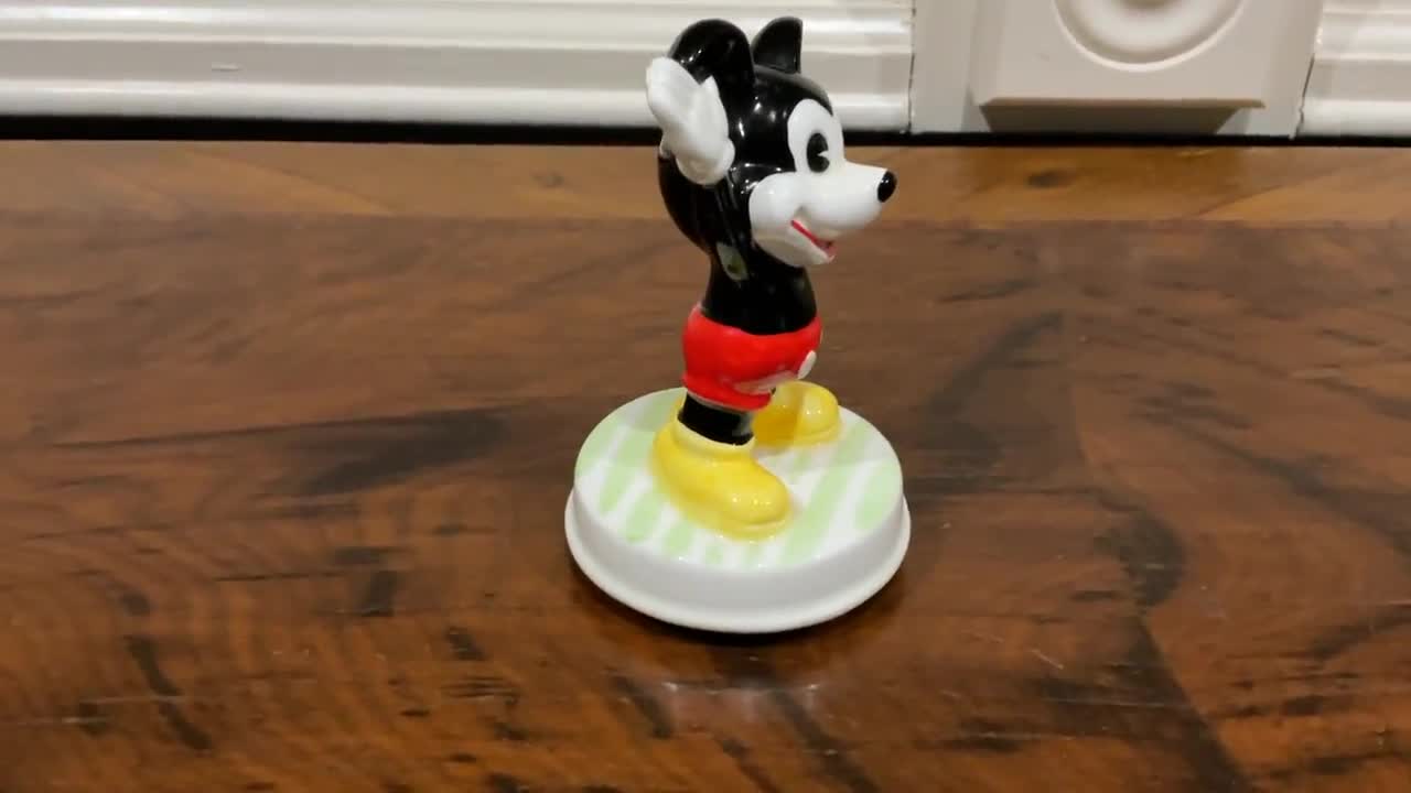 Musicbox Mickey Mouse Music Box Figurine. (1976) Vintage Schmid