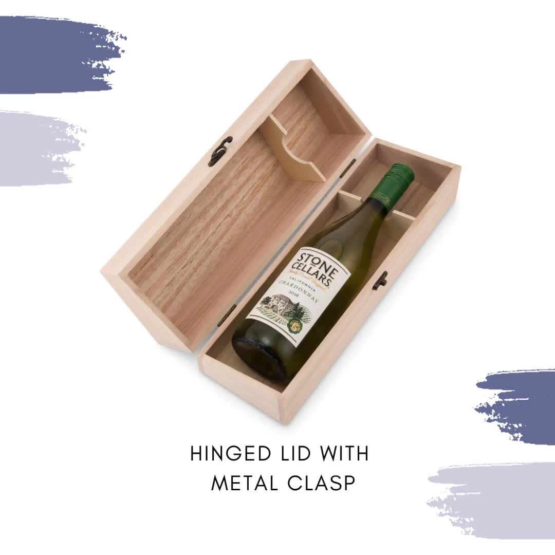 Personalized Wooden Wine Box - Wreath Design - Gifts for Mom