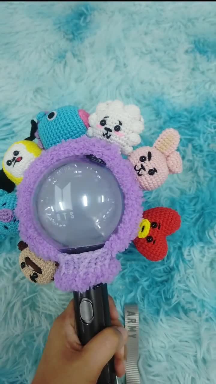BTS Lightstick Cover: BT21 Inspired Armybomb Crochet Cover - Etsy