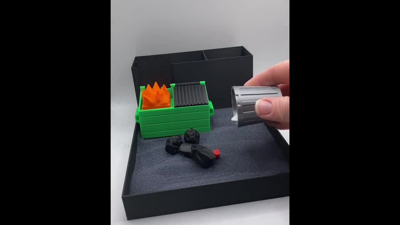 Dumpster Fire Zen Garden, Mini Desk Decor, Sensory Calming Sand