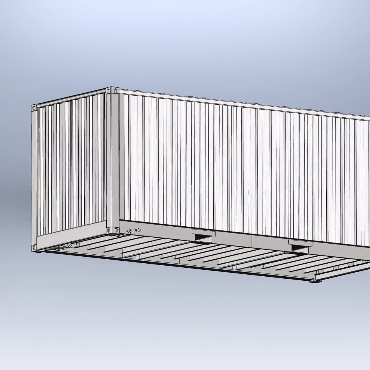 Highly Detailed 20ft Open Side Container 3D STEP Model - Etsy