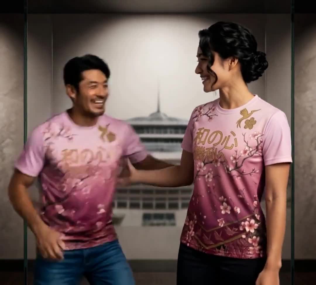Japan Soccer Jersey: Sakura Cherry Blossom All-over Print Fan