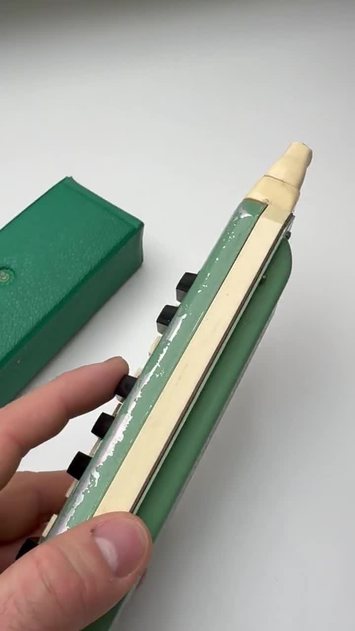 Vintage Hohner Soprano Melodica Harmonica/flute - Green, 1970s