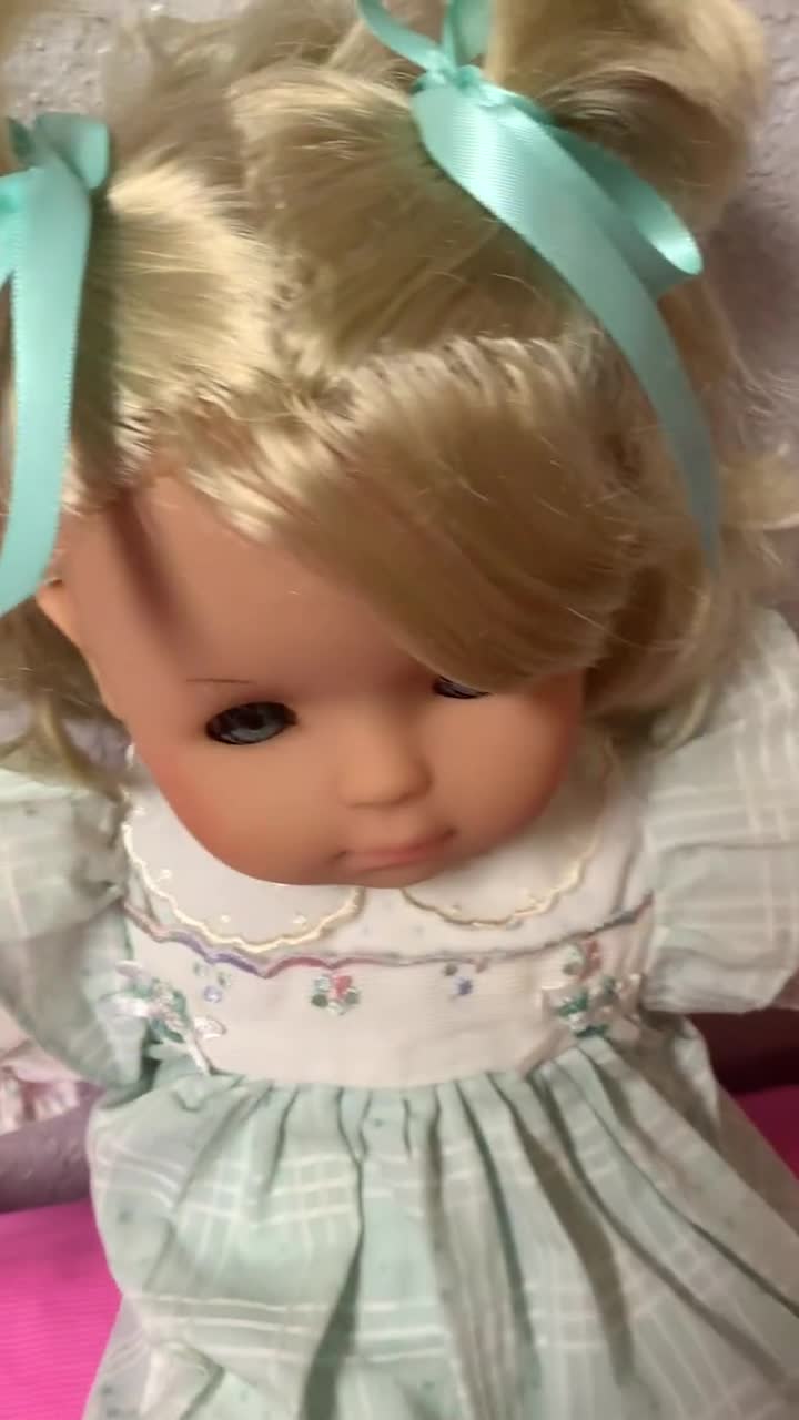 RARE Vintage Max Zapf Creations Vinyl and Cloth Girl Doll W