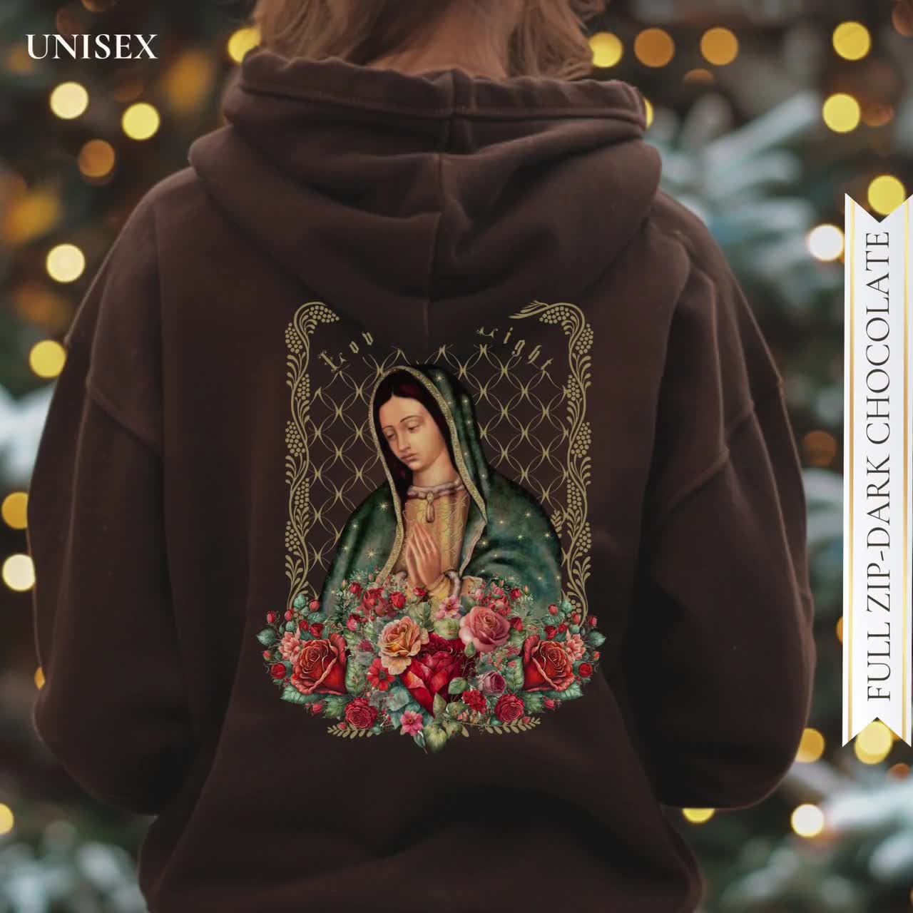 Catholic Mom Gifts, Our Lady of Guadalupe Full Zip Hoodie