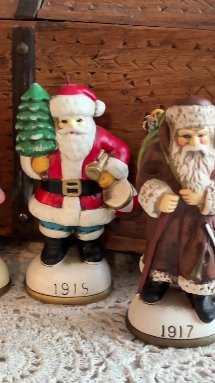 Santa's Through the Years, International Santa Figurines, Set of 8