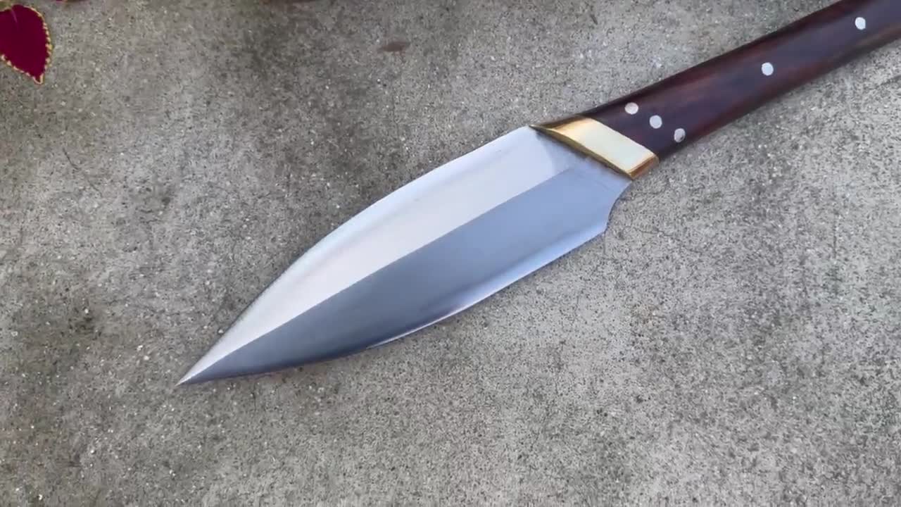 リーフスピア / 手鍛造の槍 / 8インチのロングブレードの槍