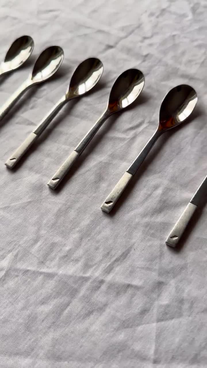 Vintage Christofle Air France Coffee Spoons | Set of 6 Dessert