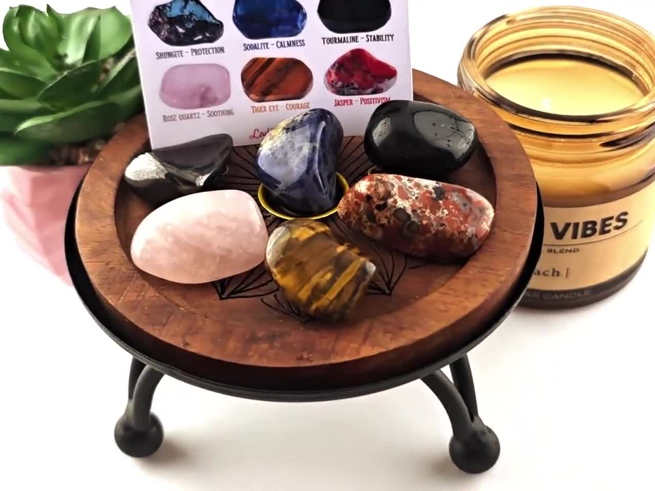 Safe Travels Crystals Set, Protection and Luck Gemstones, Gift for