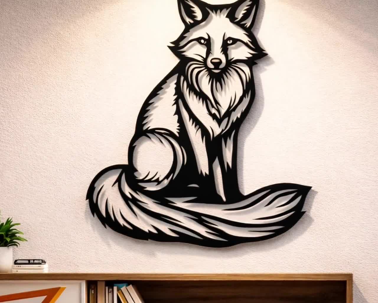 Fox Dxf Svg Png Files Metal Wall Art, CNC Laser Cut Files - Etsy