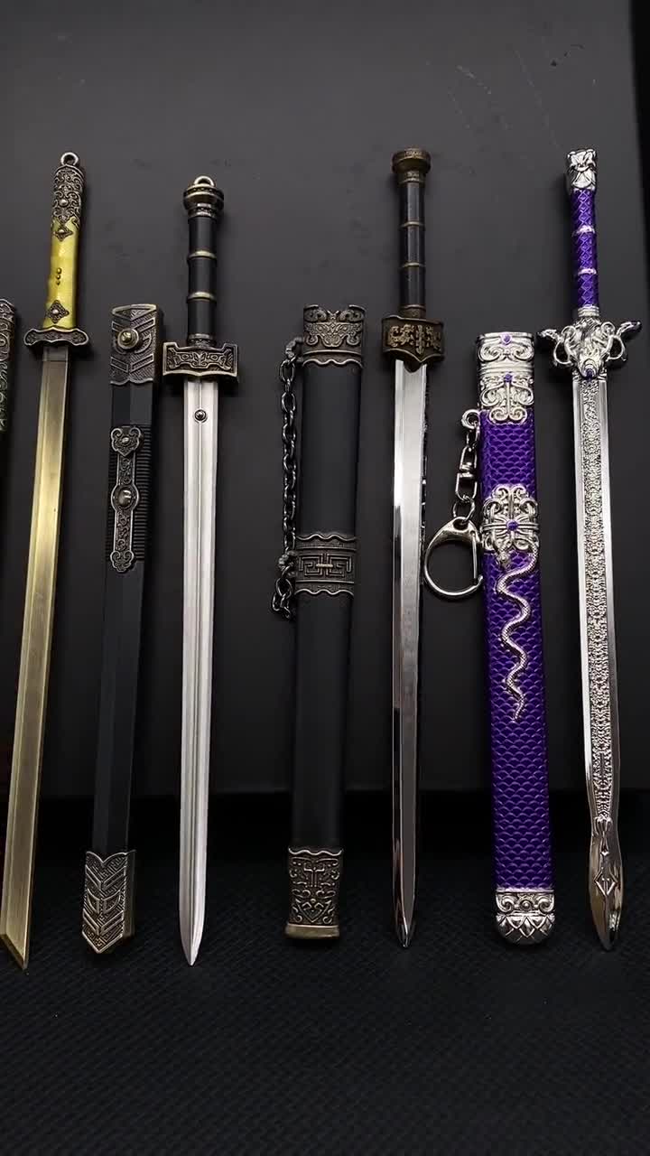 手鍛造如意剣三毒剣ミニチュア越王剣唐将軍剣古代刀冷武器コレクション