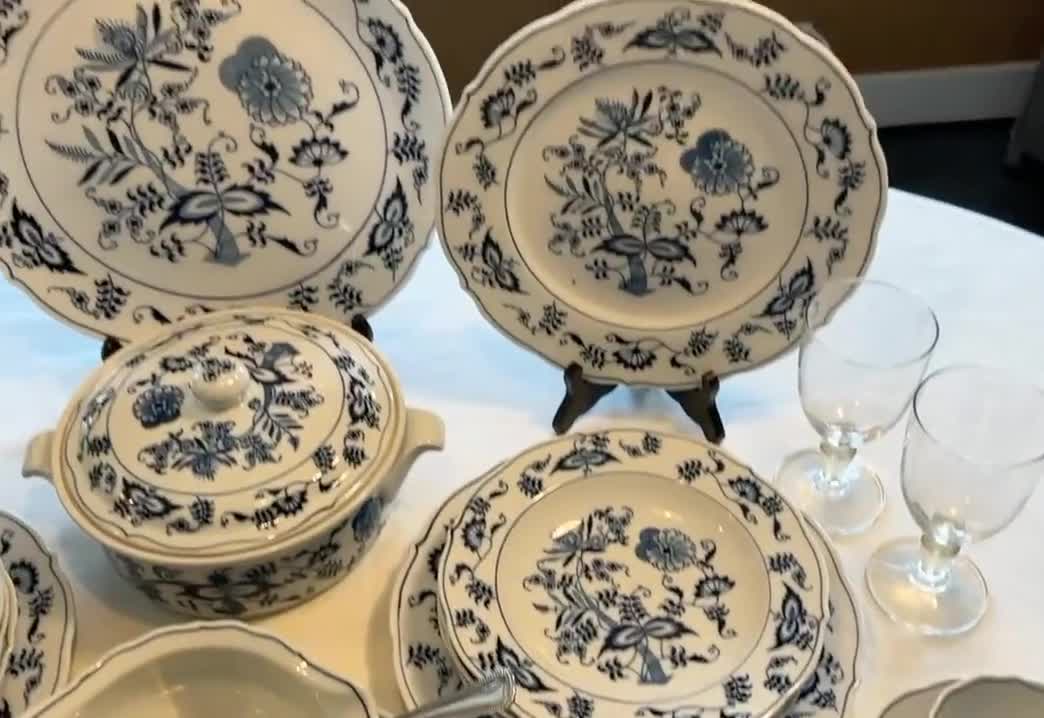 Blue Danube Tea, Pastry and Dinner Set for 6 Place Settings