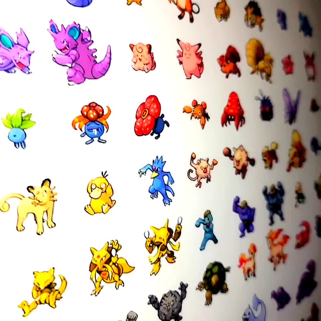 151 ポケモン スプライト ポケモン図鑑 アートフレーム付きポスター