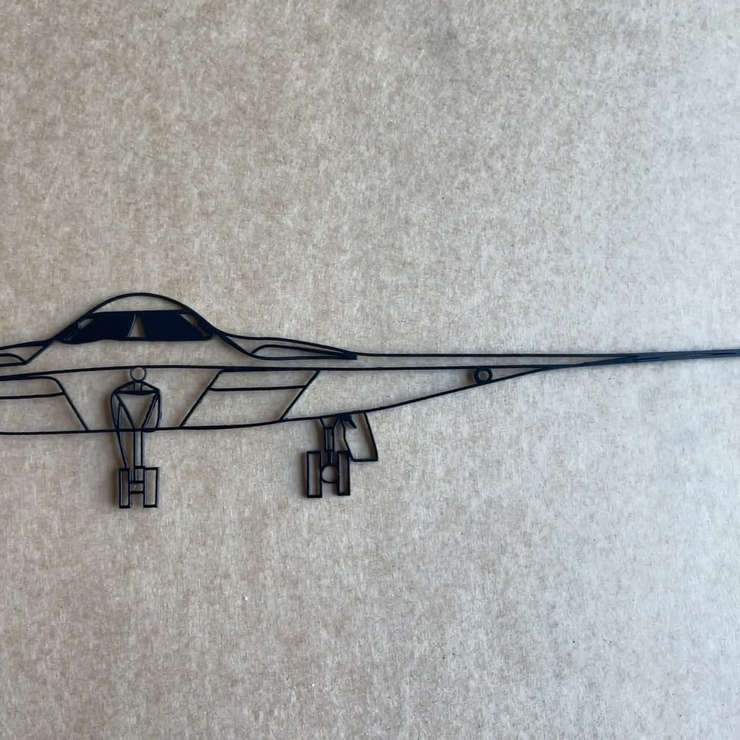 ステルス爆撃機の金属製壁掛けアート、7月4日のギフト、アメリカ空軍の