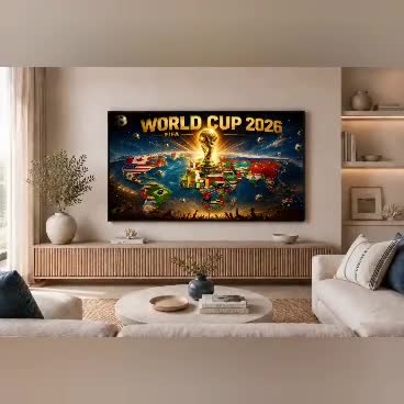 World Cup 2026 Frame TV Art, FIFA Soccer Football Decor, 300 DPI