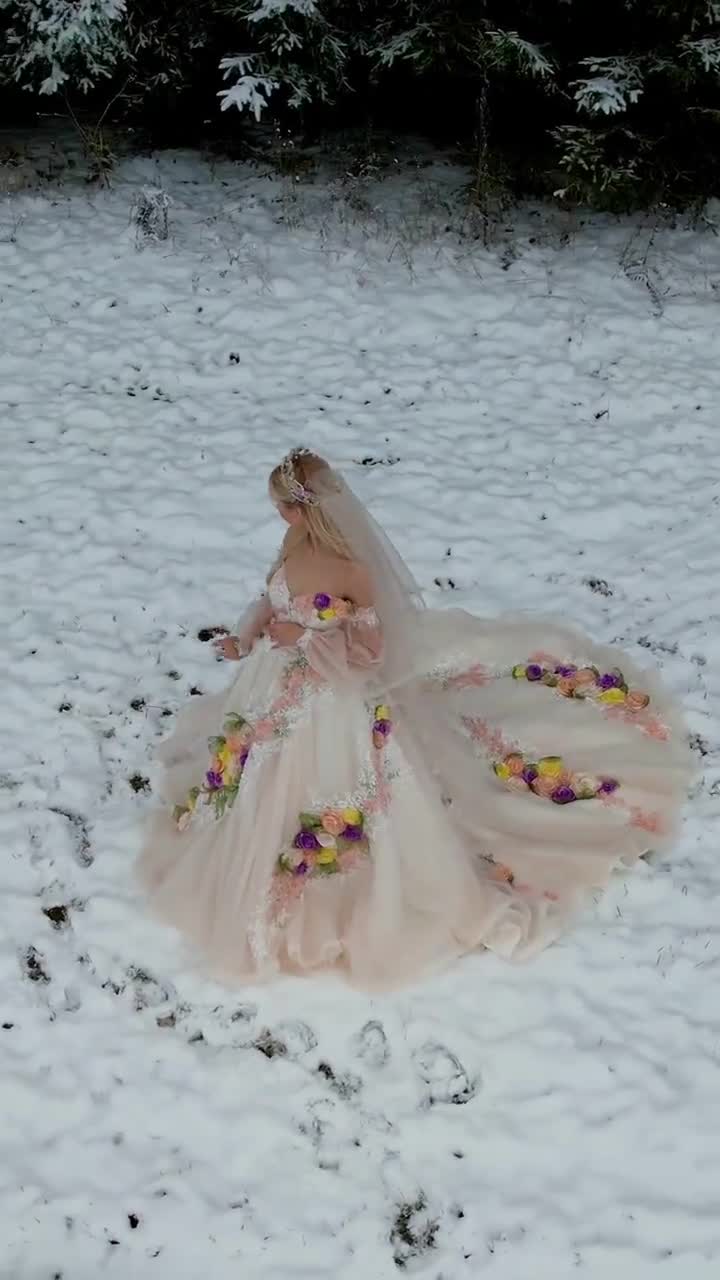 Fairytale wedding dress Inga Ezergale design Rose Collection 2022