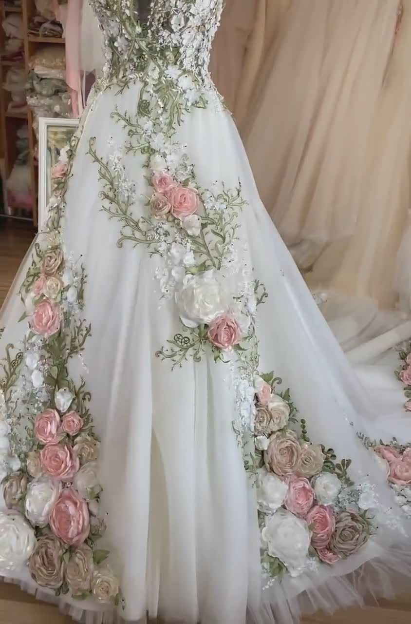 Wedding dress from Inga Ezergale design Rose Collection