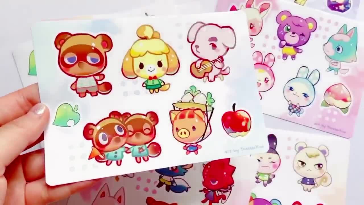 動物ステッカーシート34枚セット（6インチビニール製） - Etsy 日本