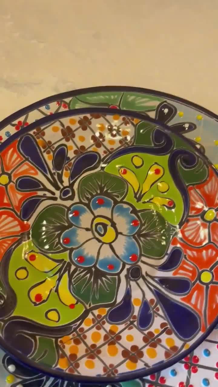 タラベラ食器セット：メキシコの花柄食器、8人用 - Etsy 日本