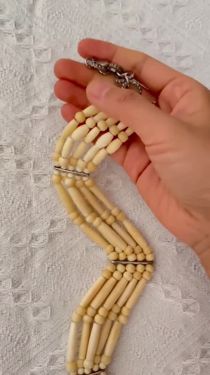 CHRISTIAN DIOR John Galliano 1998 Maasai Ivory Beads 5 Strands