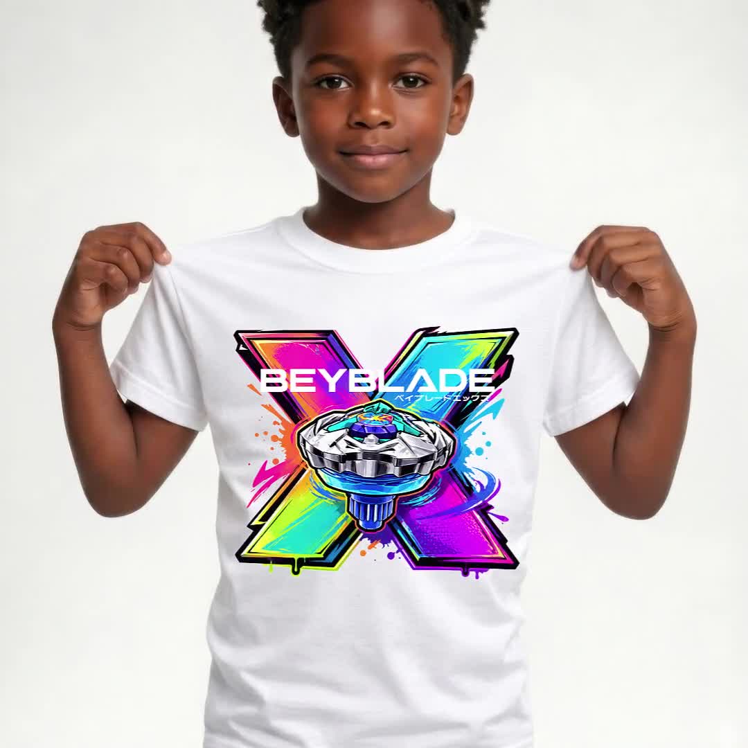 Beyblade X PNG Shirt Design • Kids T-shirt • Graffiti Street Style