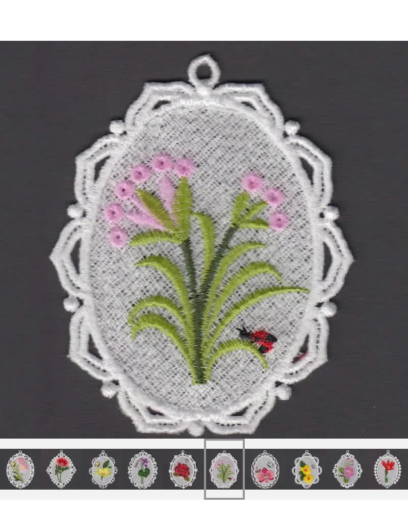 FSL Floral Cameos- Free Standing Lace Machine Embroidery Designs