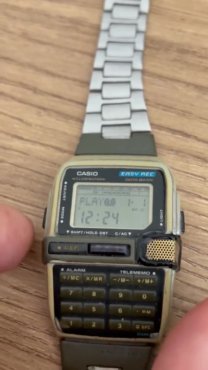 Vintage Casio DBC-V50 Easy Rec Data Bank Wrist Watch Calculator