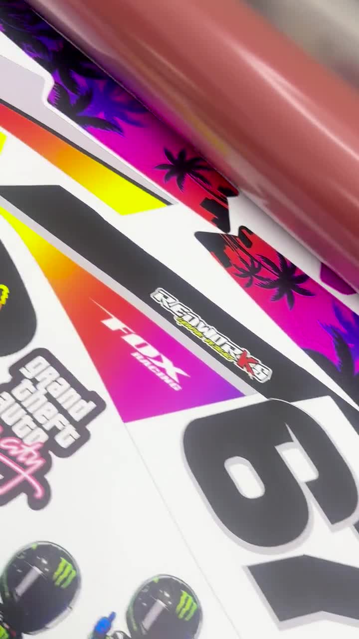 Tasaca T500 Electric Dirt Bike Sakura Graphics Kit | Mint Cherry