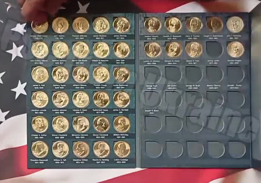 USA Album for a Set of 1 Dollar Coins Presidents Series 1979-2025