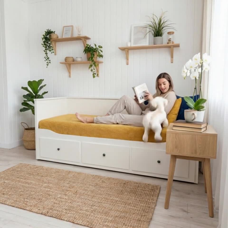 Customized IKEA Hemnes Daybed Slipcover 80x200 | Mattress