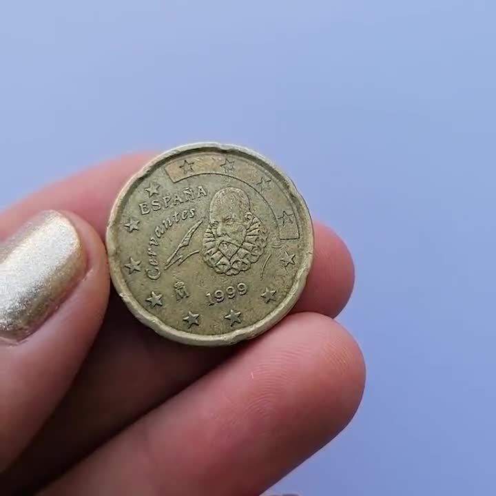 希少 20 ユーロ セント コイン 1999 スペイン セルバンテス 収集用
