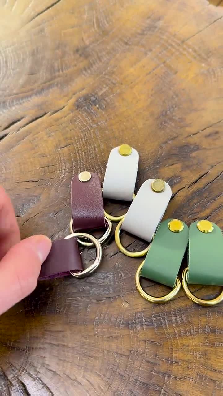 Leather Bag Loops With D-rings: Screw-on Strap Connectors - Etsy