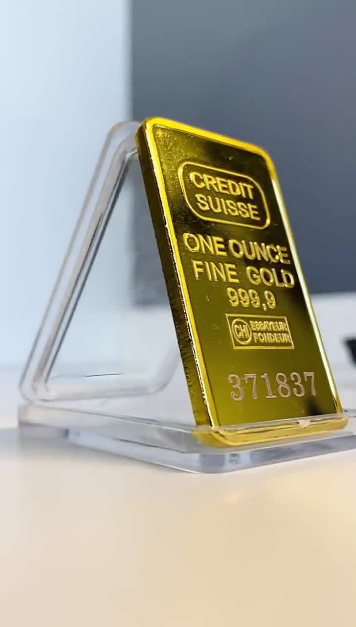 ゴールドスイスバー 1オンス レプリカ 金メッキ 金地金 記念ビジネス