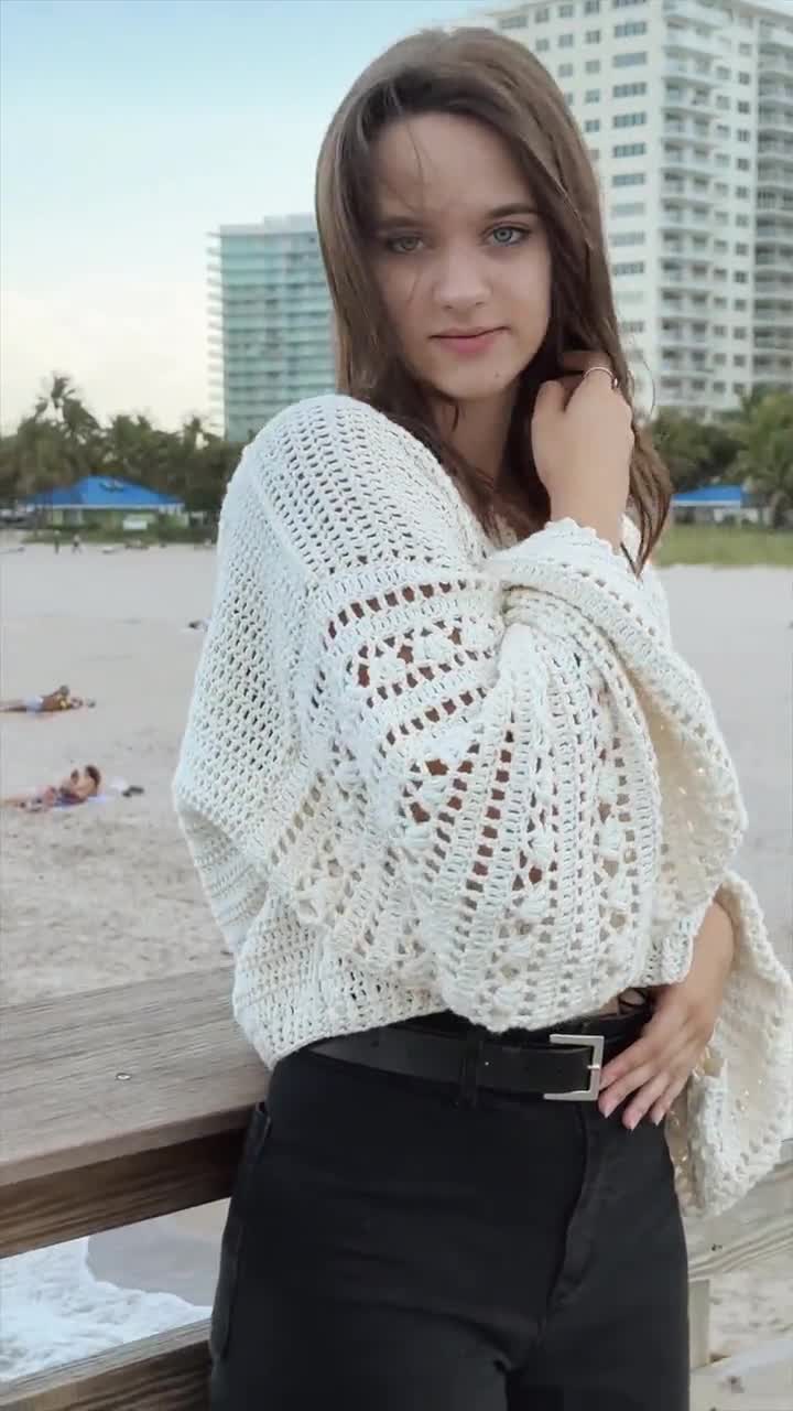 Crochet Pattern, Crochet White Lace Sweater PDF Pattern (instant