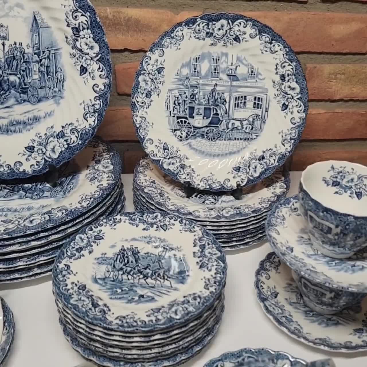 Johnson Brothers Coaching Scenes Ironstone England Dinnerware Set