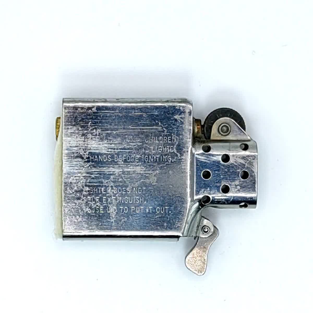 Vintage Zippo Lighter, Scrimshaw Ship & Lighthouse Design, 1995