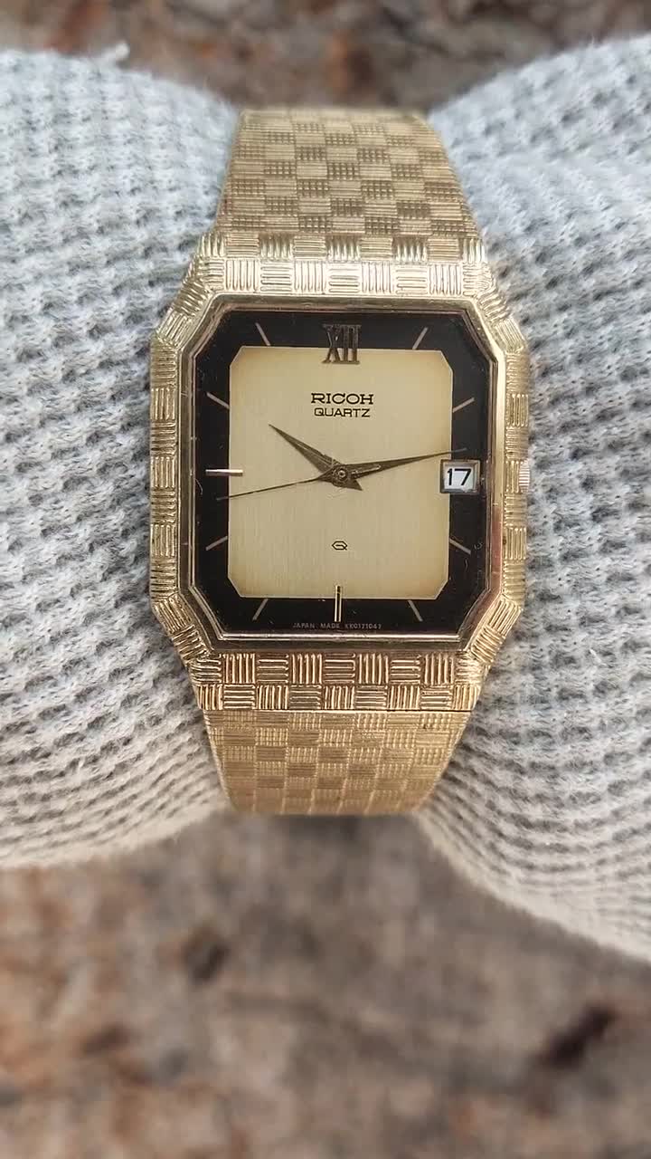 Rare Vintage Ricoh Quartz Gold Tone Watch Japan Made for Men's - Etsy