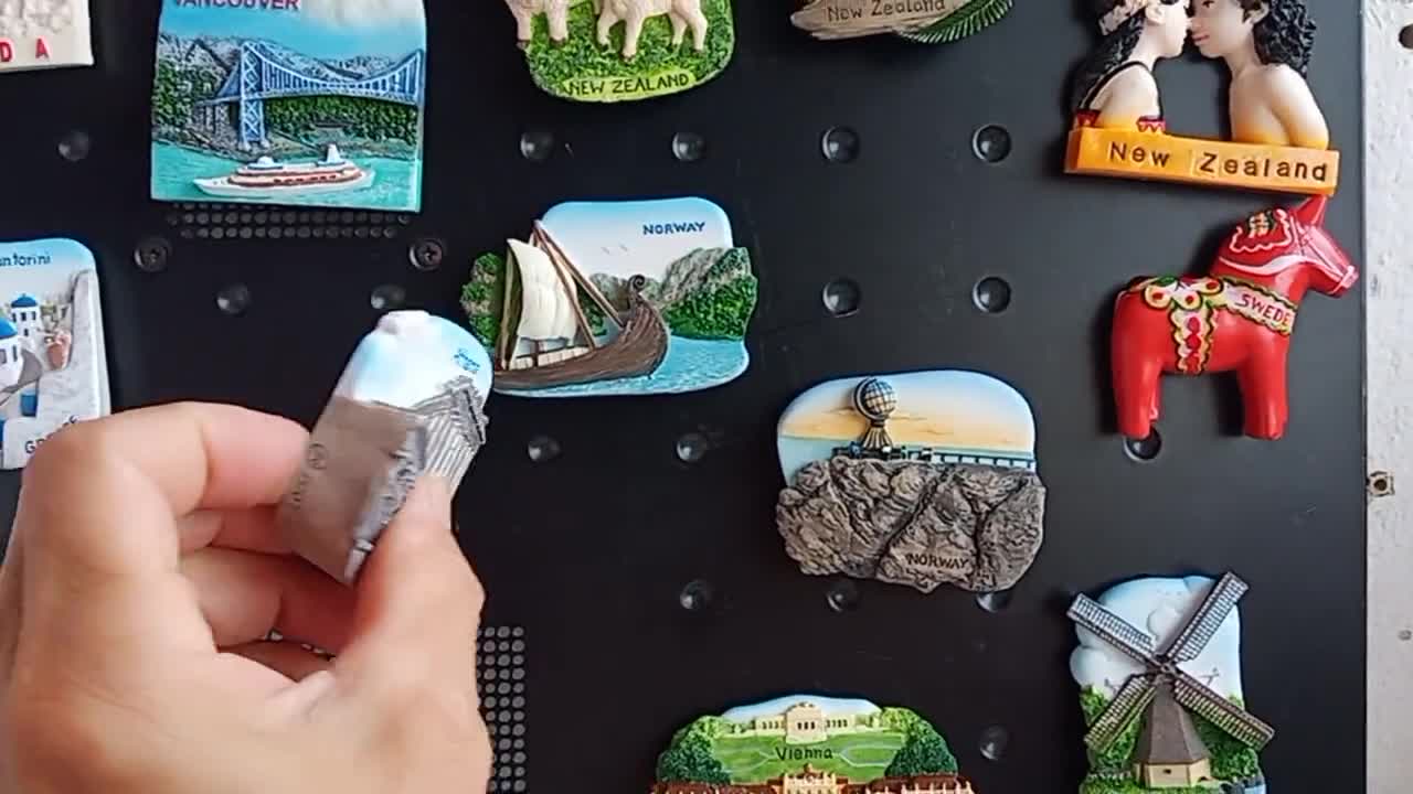 Landmark Souvenir Magnet: Canada, New Zealand, Greece, Norway #1