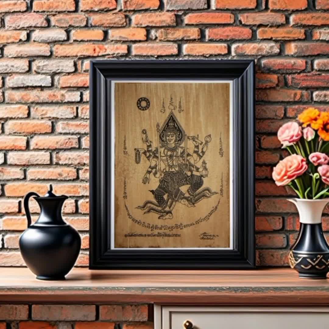 Thai Traditional Art of Brahma by Printing on Sepia Paper. - Etsy