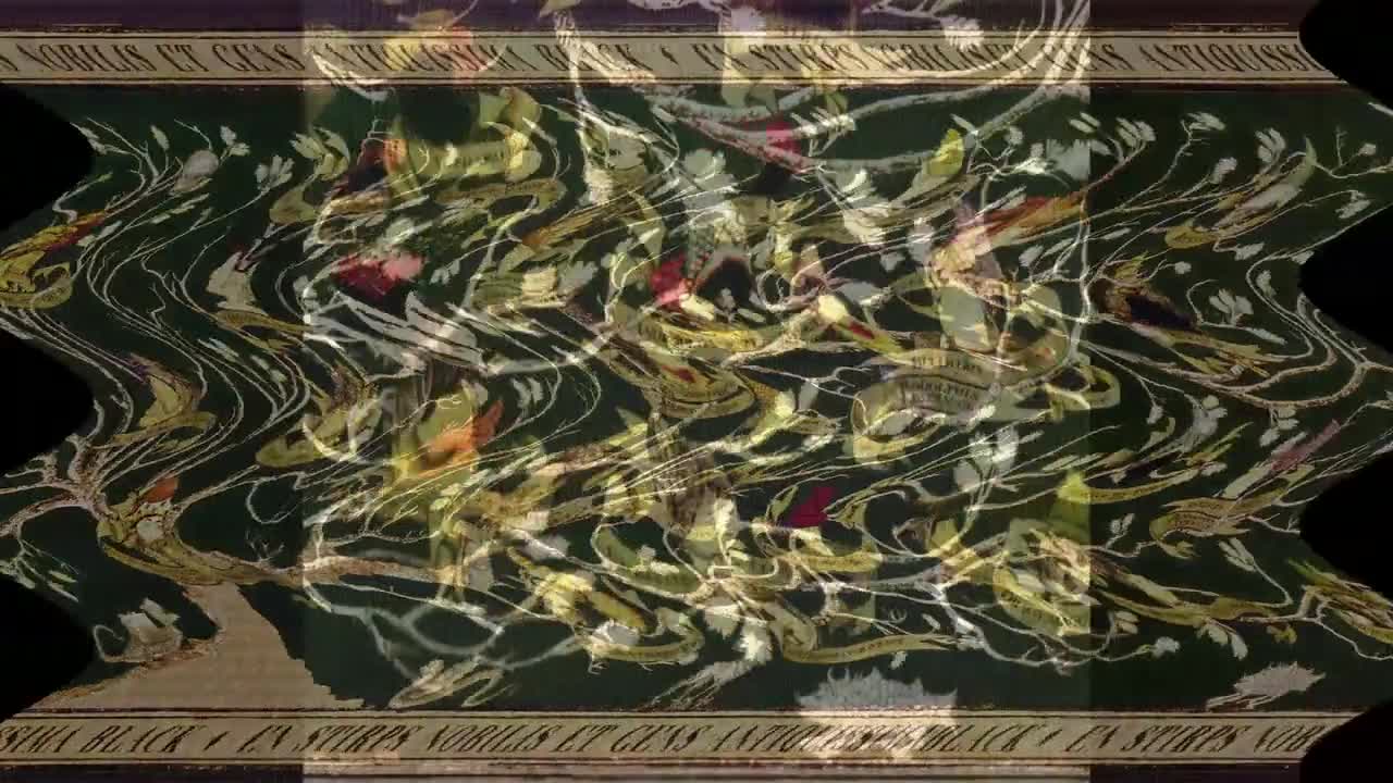 ブラック家系図タペストリーポスター：魔法使いの壁アート（デジタル