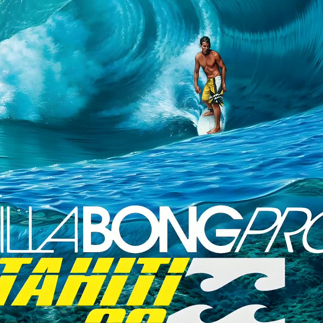 2008 Billabong Pro Tahiti Surfing Competition Print, Surfing Print