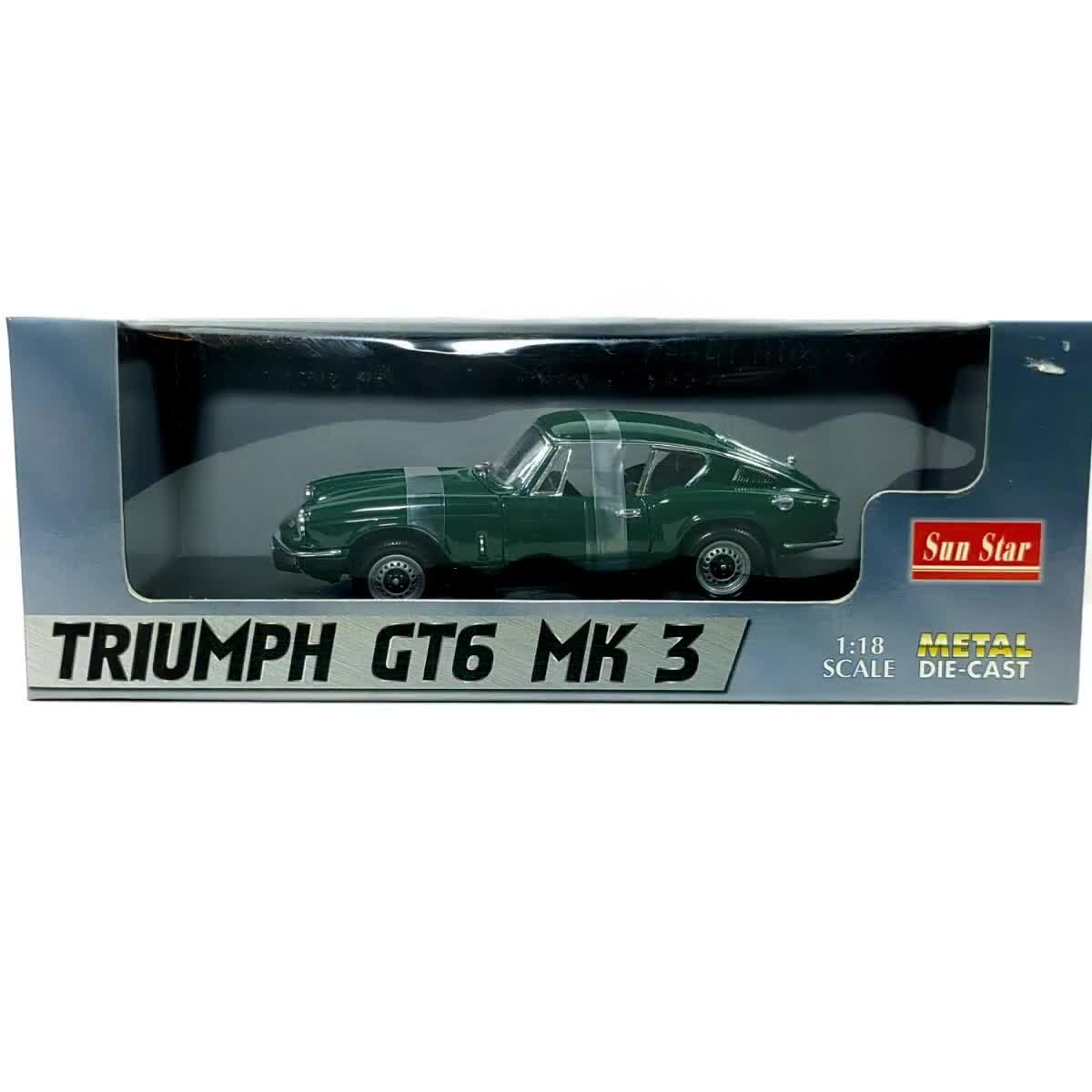 1:18 Triumph GT6 MK3 1970 Diecast Model Car, Laurel Green British