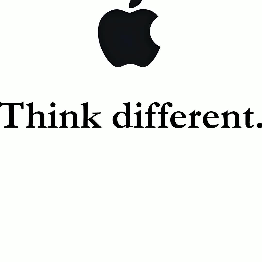 Think Different Apple Poster, Retro Apple Logo Poster, Apple Logo