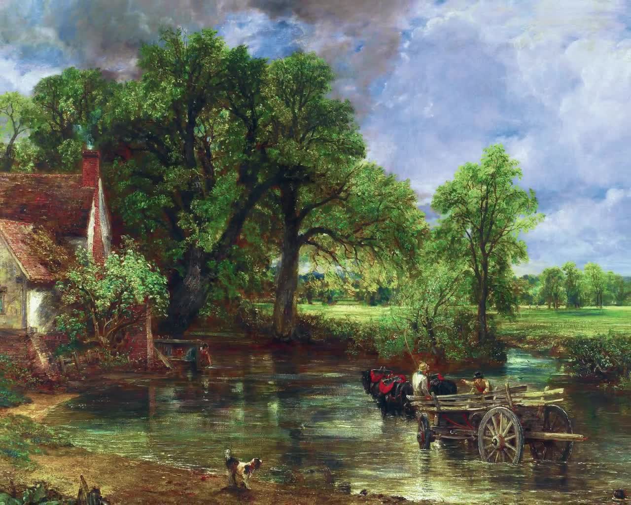 The Hay Wain by John Constable Print Vintage English Landscape