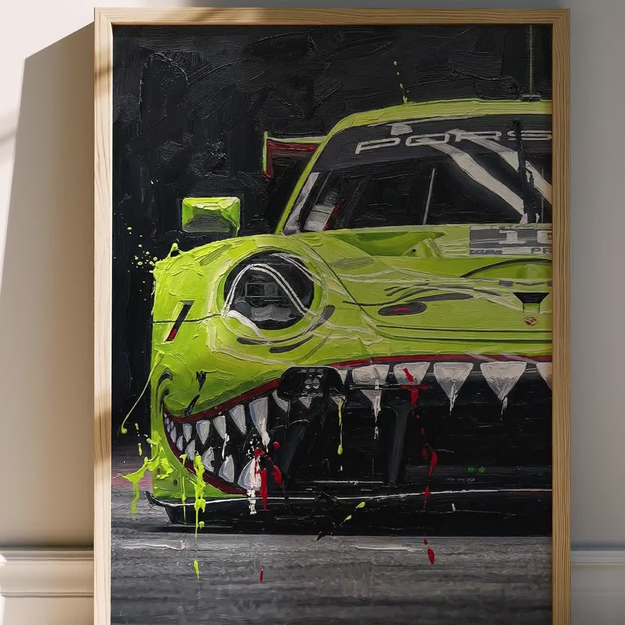 Porsche 911 GT3 R 'rexy' AO Racing Print | Impasto Motorsport Art