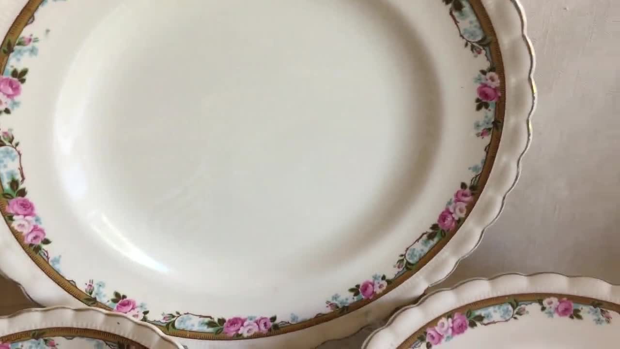 ヴィンテージ J G Meakin 磁器 SOL ピンクローズ ディナーセット 交換
