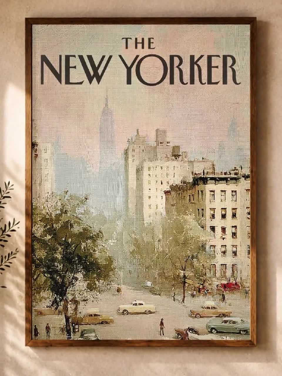 Vintage New Yorker Poster Magazine Cover Central Park Wall Art