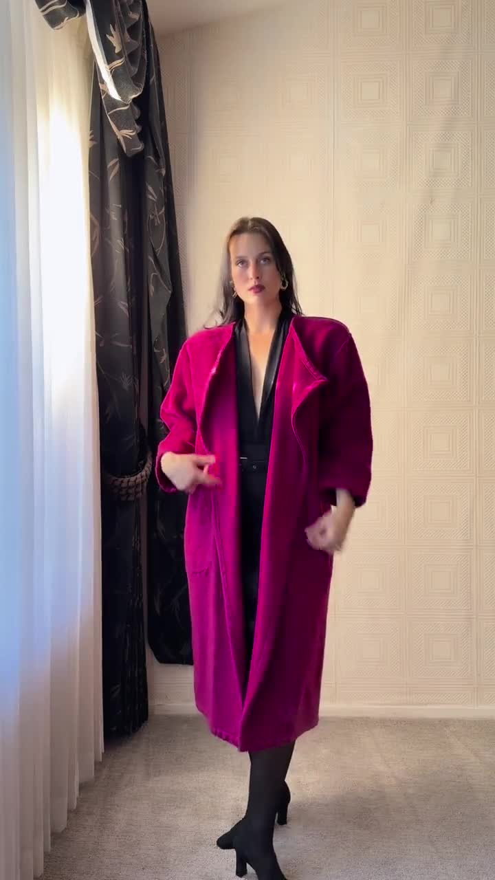 Vintage 80s EMANUEL UNGARO Parallele Paris Fuchsia Minimalist