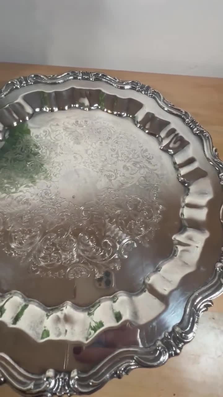 Vintage FB Rogers Silver Plate Tray | Ornate Serving Tray