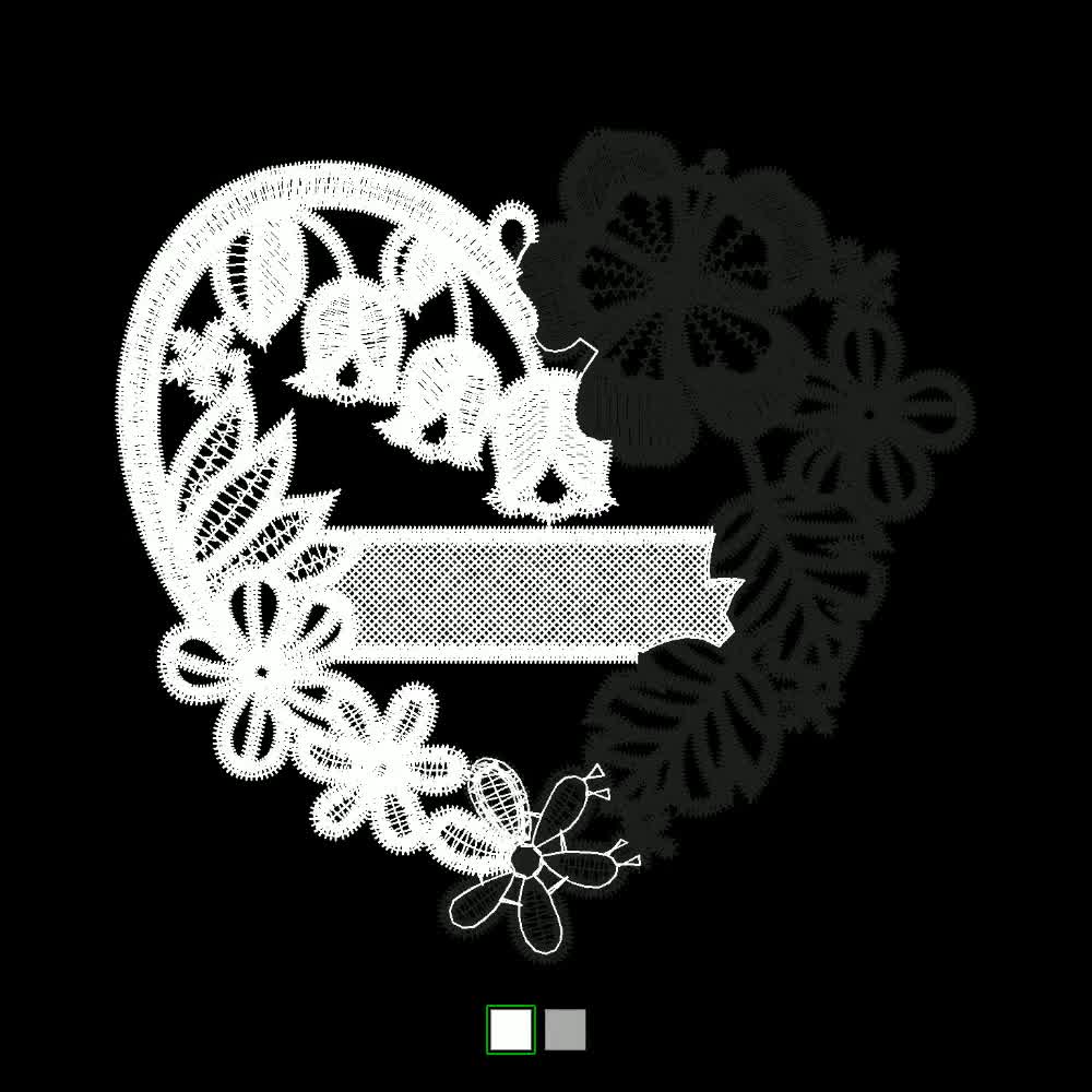 FSL Heart Ornament - Free Standing Lace Machine Embroidery Designs